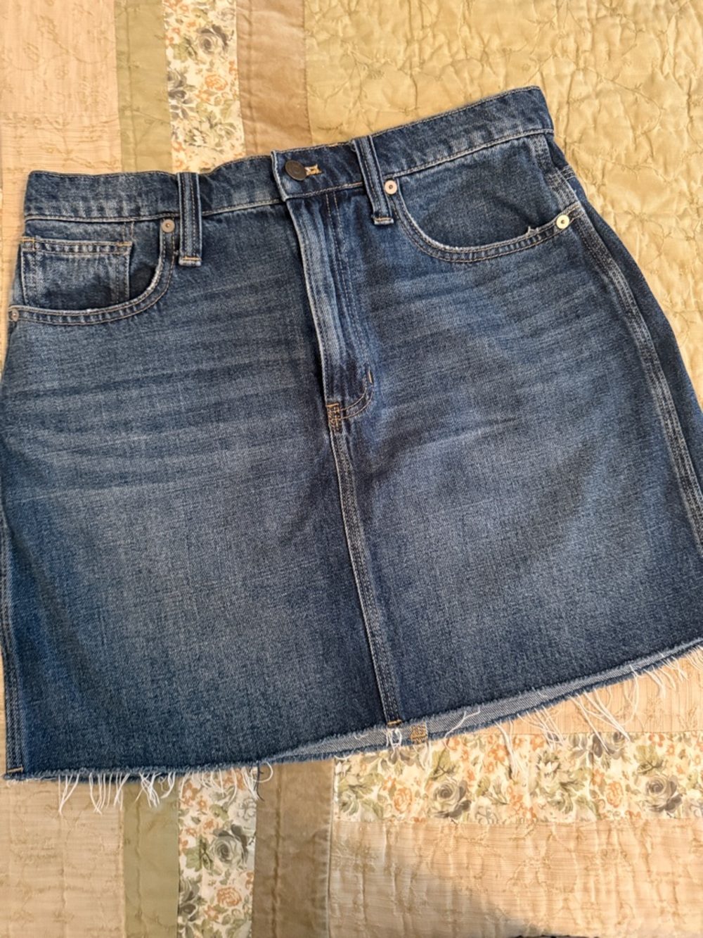 MADEWELL Classic Blue Denim Skirt